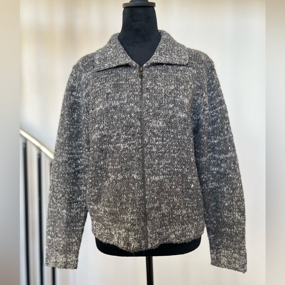 Pronto Gold Wool Blend Zip Sweater - Picture 1 of 7